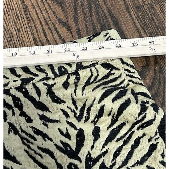 Soncy Mini Skirt High Waisted Pull On Unlined Leopard Print Tan Black Size 5 NEW - Picture 3 of 8